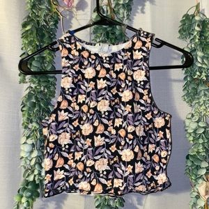 purple floral top